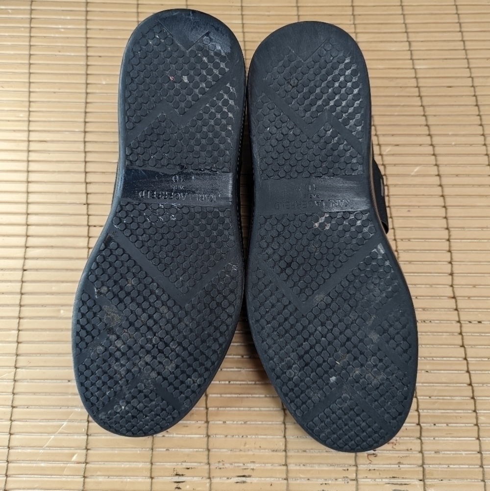 Karl Lagerfeld Paris Men's Black Logo-Strap Neoprene Slip-On Sneakers Shoes 10 M - Picture 11 of 11